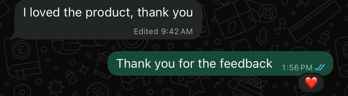 Customer review shared with Little Maryam