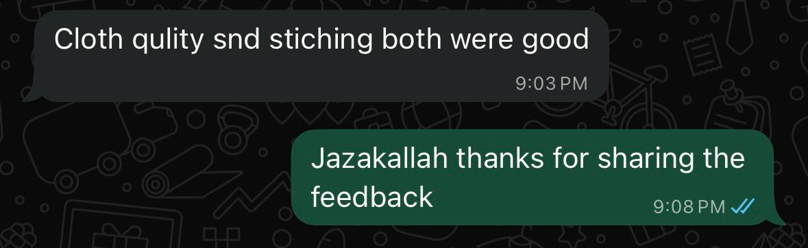 Customer review shared with Little Maryam