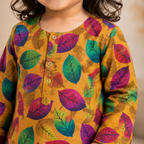 Autumn Leaf Baby Shalwar Kameez outfit view - baby shalwar kameez by Little Maryam