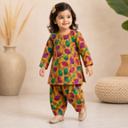 Autumn Leaf Baby Shalwar Kameez fabric detail - baby shalwar kameez by Little Maryam