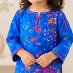 Blue Blossom Baby Shalwar Kameez outfit view - baby shalwar kameez by Little Maryam