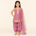 Rose Mehfil Embroidered 3-Piece front view - baby girl wedding dress by Little Maryam
