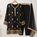 Noir Baby Girl Shalwar Kameez side view - baby shalwar kameez by Little Maryam