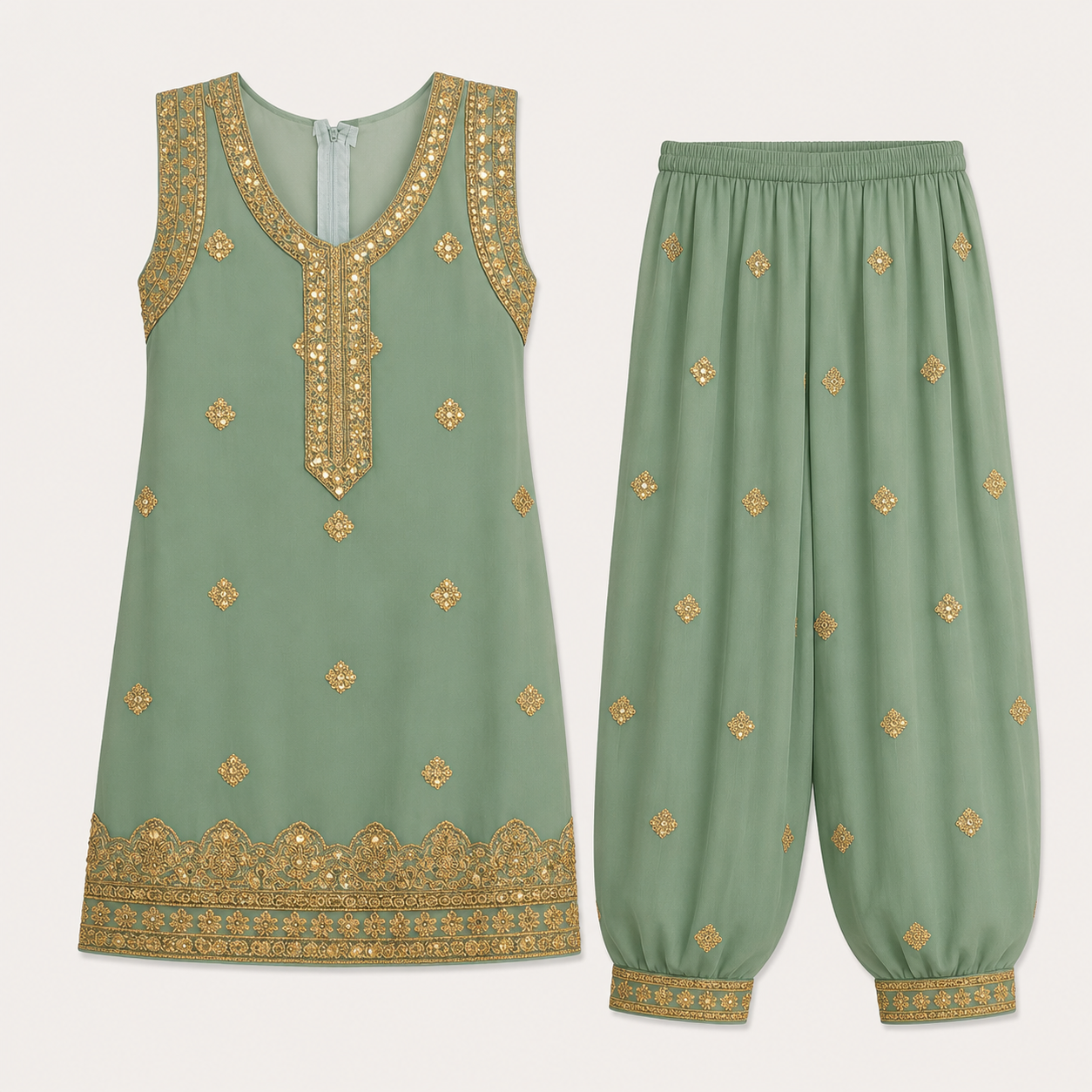 Gulnaar Baby Girl Shalwar Kameez fabric detail - baby shalwar kameez by Little Maryam