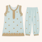 Neelam Baby Girl Shalwar Kameez fabric detail - baby shalwar kameez by Little Maryam