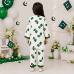 Independence Bloom Baby Girl Kurti Set side view - baby girl kurti set by Little Maryam