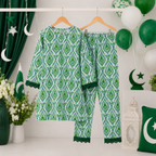 Emerald Pakistan Baby Girl Kurti Set outfit view - baby girl kurti set by Little Maryam