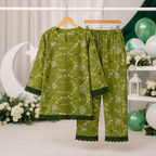 Little Patriot Baby Girl Kurti Set side view - baby girl kurti set by Little Maryam