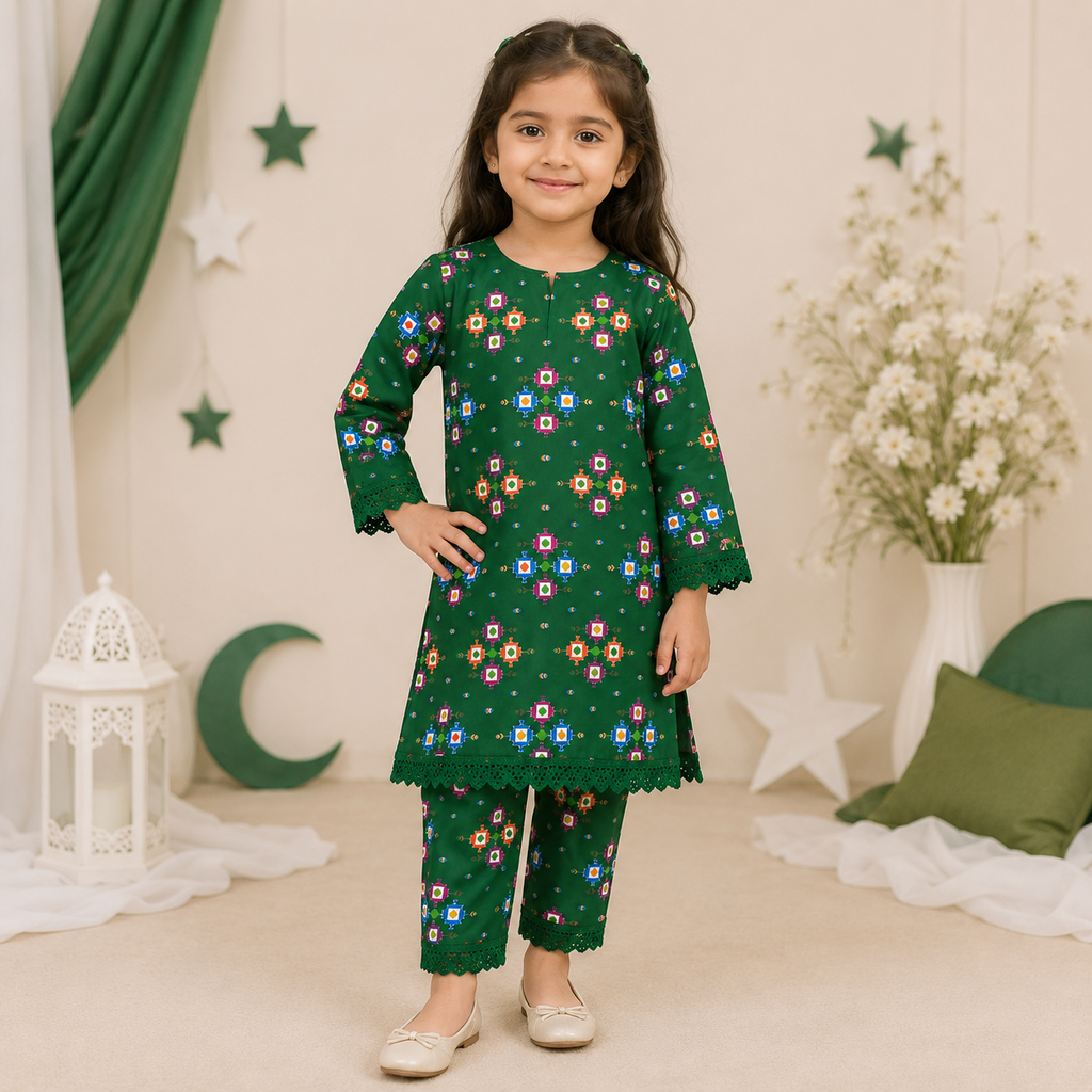 14 August Heritage Baby Girl Kurti Set