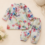 Floral Bloom Baby Shalwar Kameez detail view - baby shalwar kameez by Little Maryam
