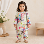 Floral Bloom Baby Shalwar Kameez front view - baby shalwar kameez by Little Maryam