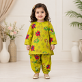 Lime Bloom Baby Shalwar Kameez front view - baby shalwar kameez by Little Maryam