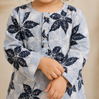 Noor Leaf Shalwar Kameez fabric detail - baby shalwar kameez by Little Maryam