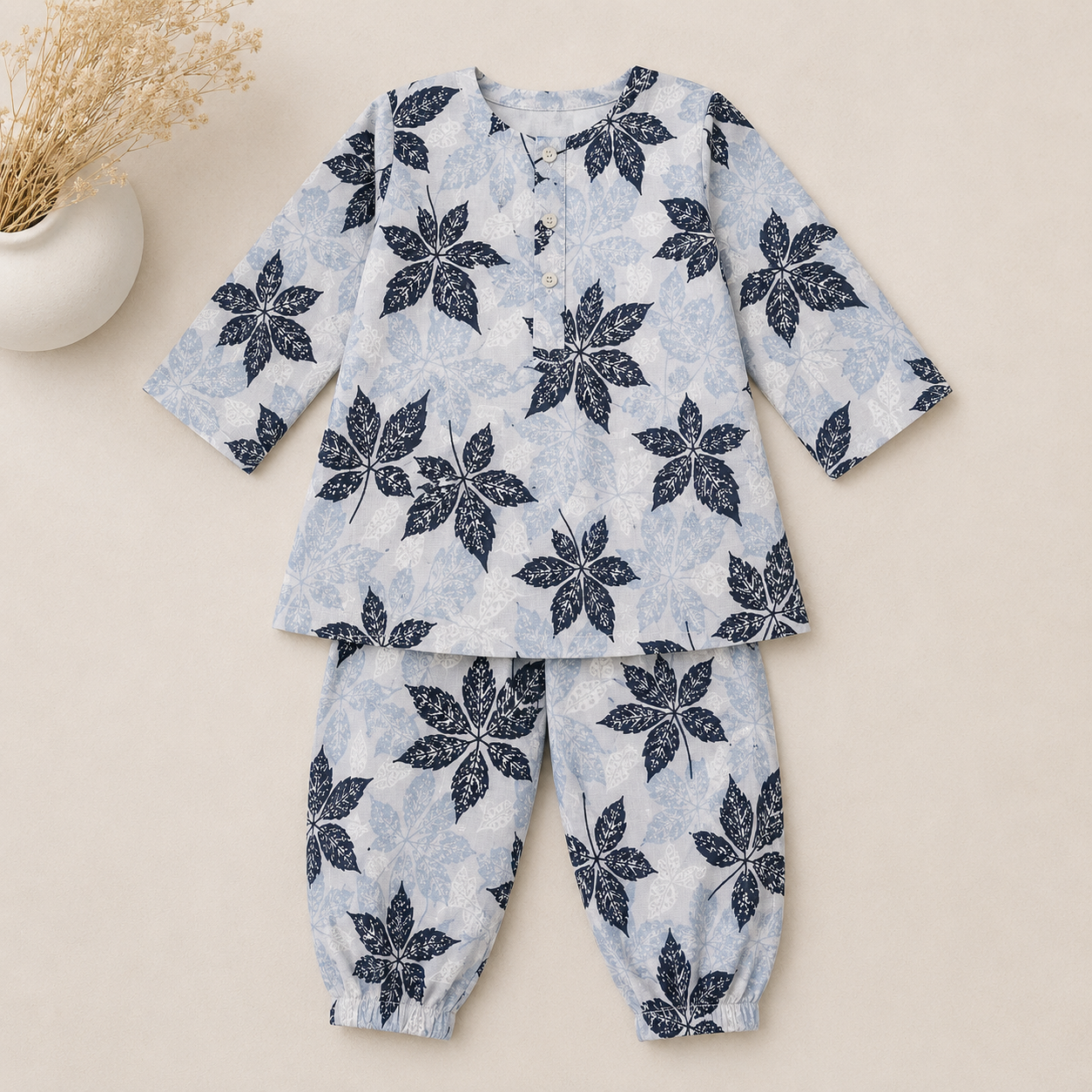 Noor Leaf Shalwar Kameez detail view - baby shalwar kameez by Little Maryam