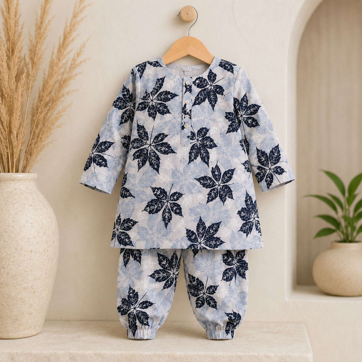 Noor Leaf Shalwar Kameez outfit view - baby shalwar kameez by Little Maryam
