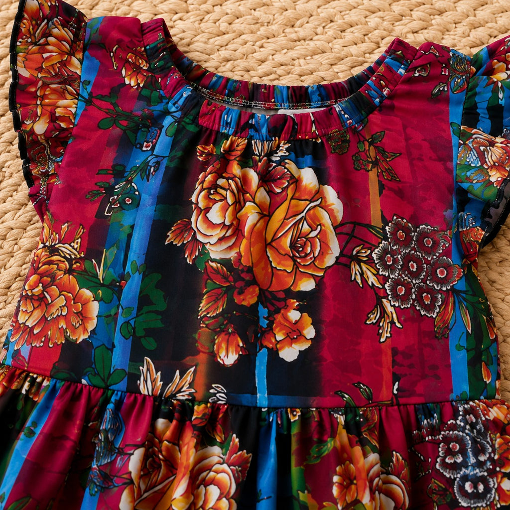 Blossom Rose Frock Set outfit view - baby girl frock set by Little Maryam