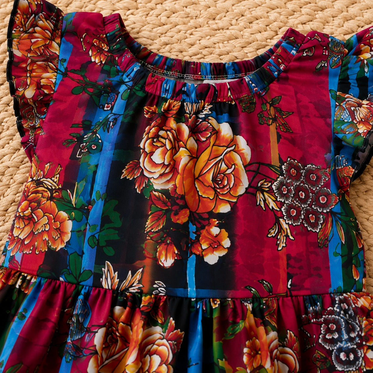 Blossom Rose Frock Set outfit view - baby girl frock set by Little Maryam