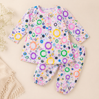 Rainbow Circles Baby Shalwar Kameez detail view - baby shalwar kameez by Little Maryam