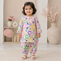 Rainbow Circles Baby Shalwar Kameez front view - baby shalwar kameez by Little Maryam
