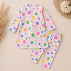 Rainbow Dots Shalwar Kameez detail view - baby shalwar kameez by Little Maryam