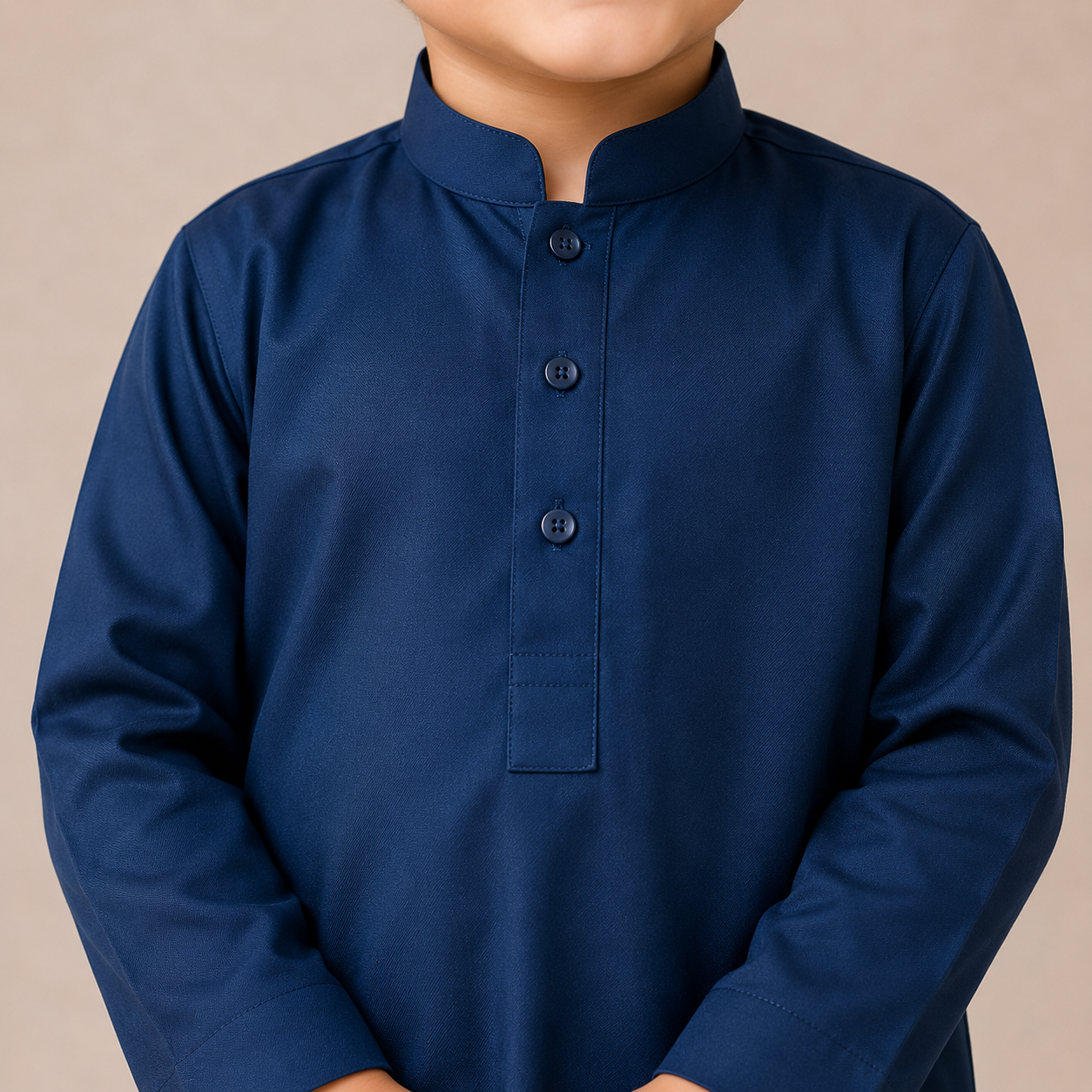 Sapphire Boski Set side view - baby boy Pakistani outfit by Little Maryam