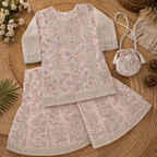 Parisa Baby Girl Gharara Set detail view - baby girl gharara set by Little Maryam