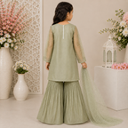 Jashn-e-Azadi Gharara Set back view