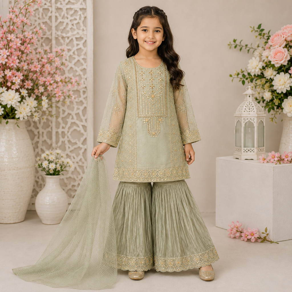 Jashn-e-Azadi Gharara Set front view